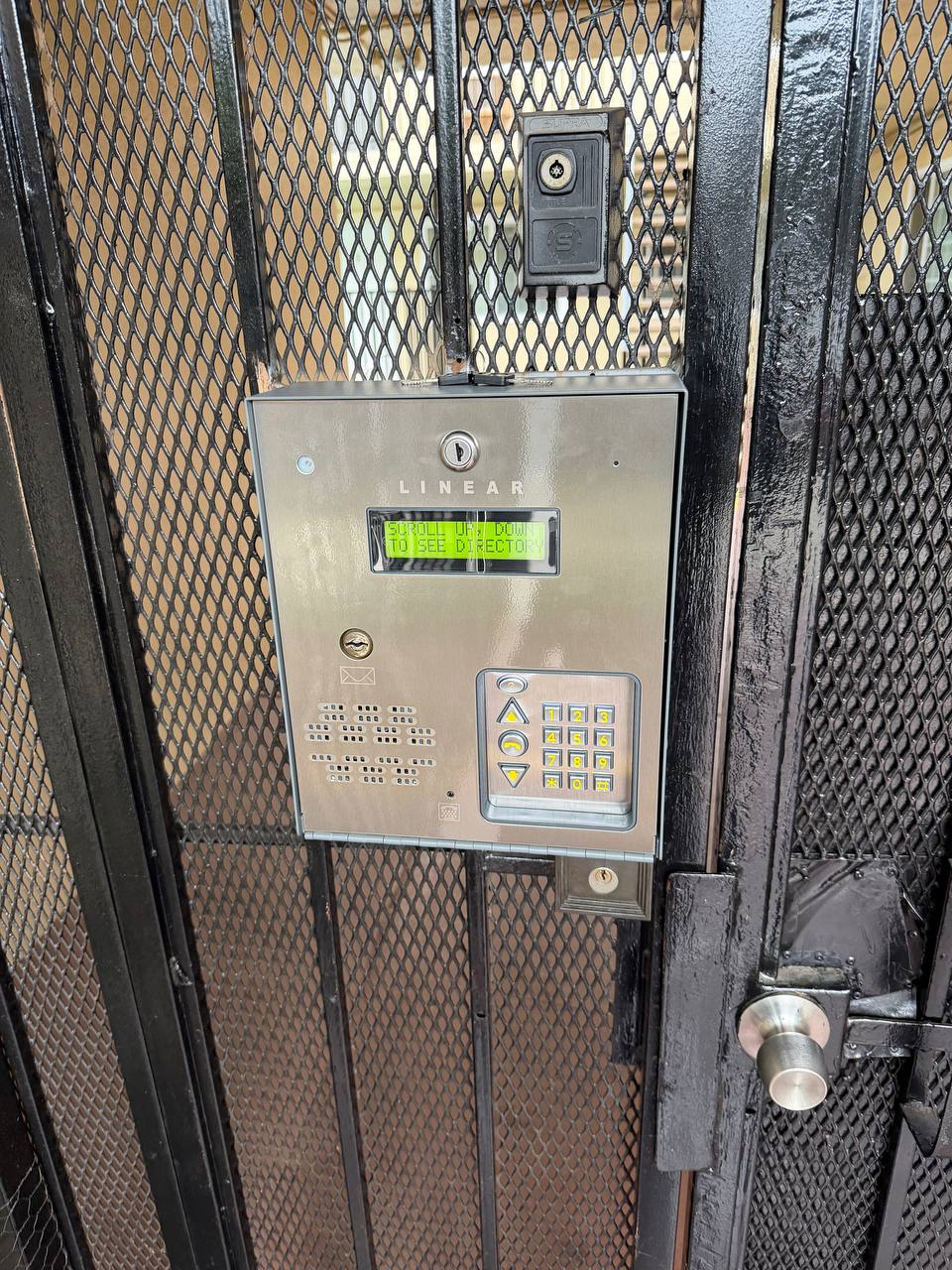 Final Linear intercom close-up