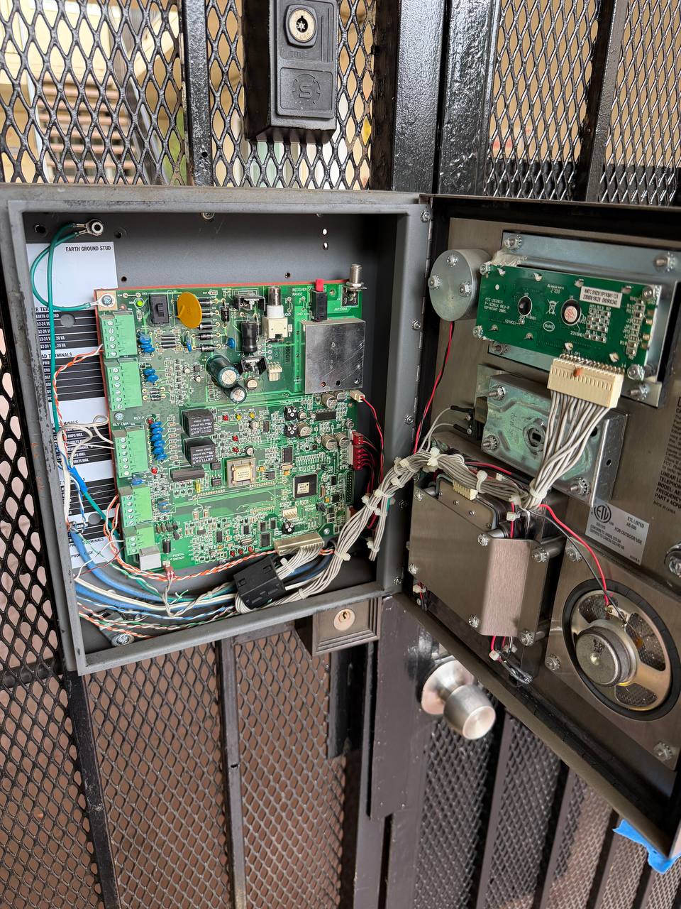 Old building intercom before replacement