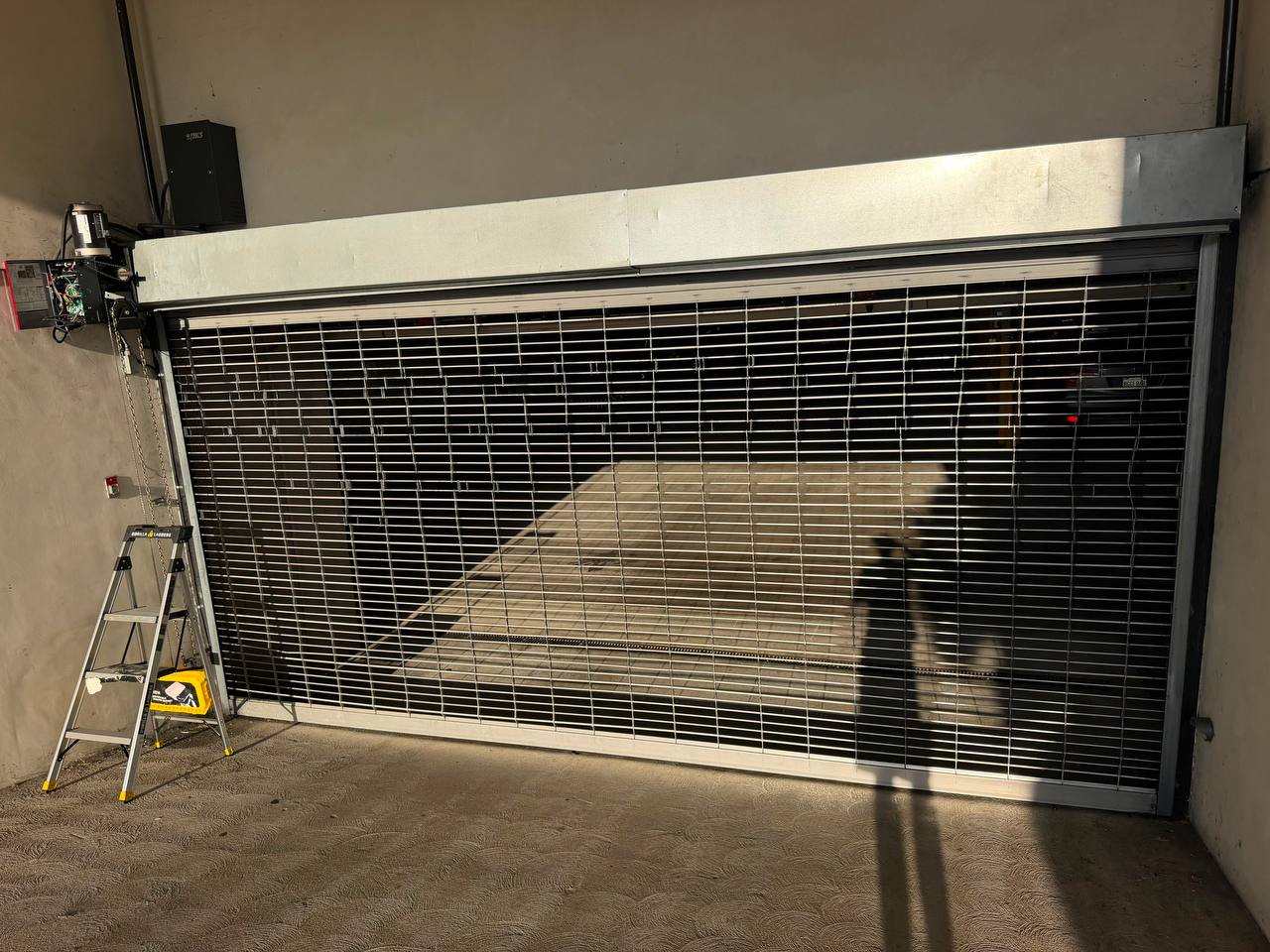 Commercial roll-up access opening in Downtown LA