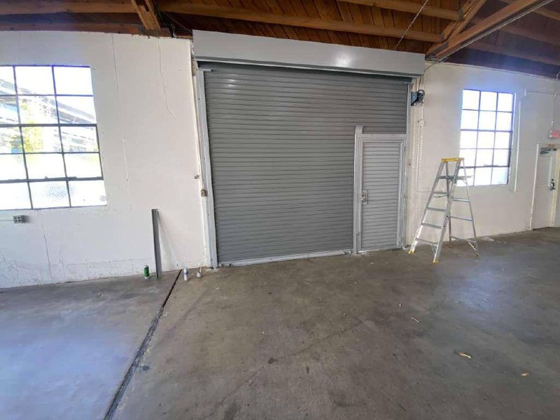 Additional commercial roll-up door opening view in Downtown LA