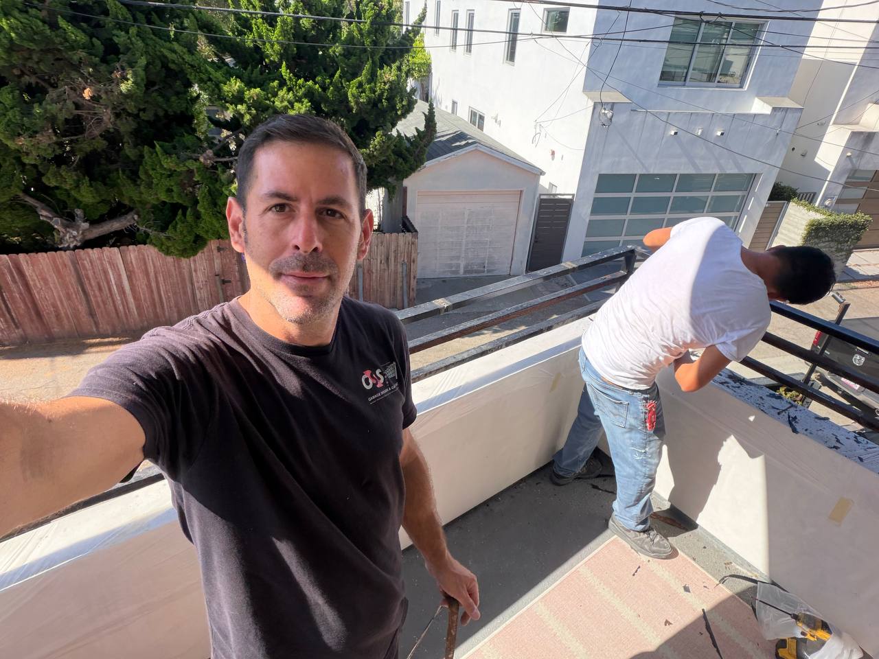 Work in progress reference during Venice Beach balcony rail restoration
